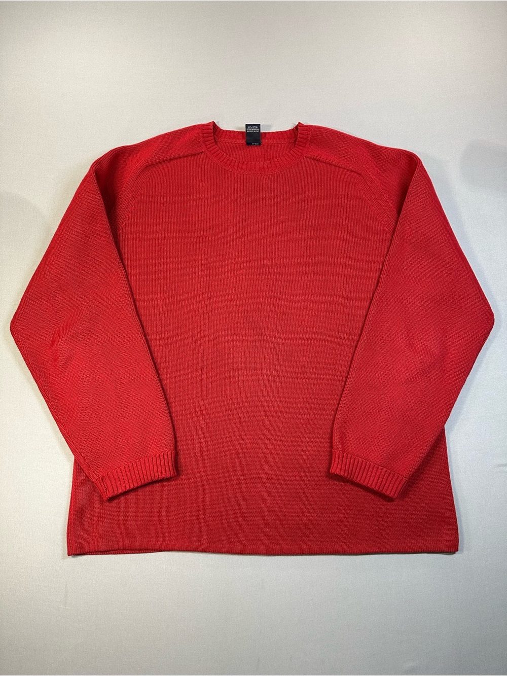 VINTAGE Y2K GAP Classic Crewneck Knit Sweater, Cotton, Red - Mens Large